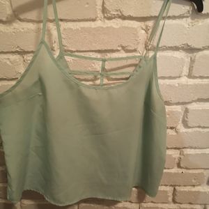 Light blue croped tank top